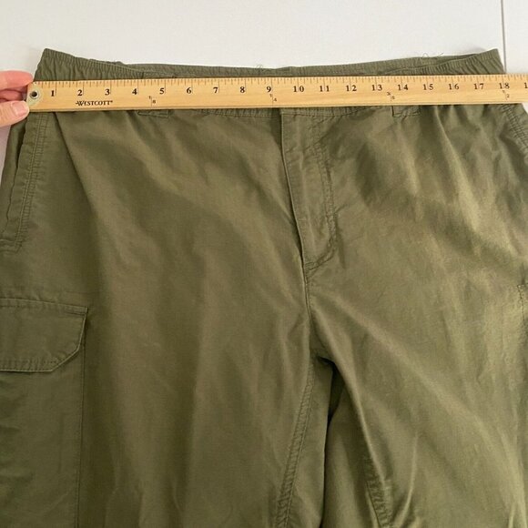 Columbia Pants Mens L x 32 Green Crested Butte Convertible Ripstop Hiking Cargo - Picture 8 of 11